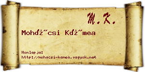 Mohácsi Kámea névjegykártya